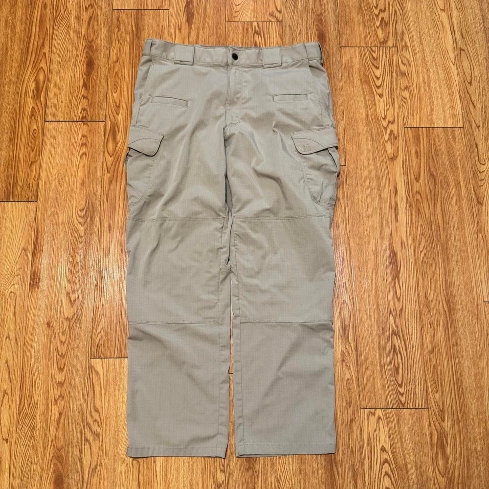 5.11 Tactical Men's Stryke Pants 36x29.5 Cargo  Brown Ripstop Workwear